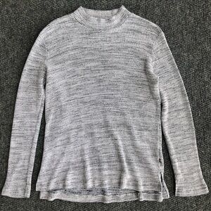 Sol Angeles mock neck long sleeve waffle knit textured top size large